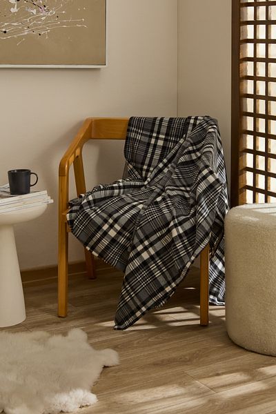 Karaca Home Light Gray Flannel Throw Tv Blanket