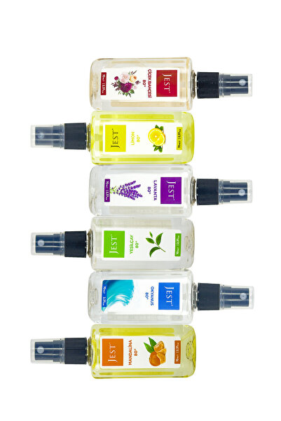 Jest 6'LI MİNİ SET KOLONYA (Okyanus-Yeşilçay-Mandalina-Lavanta-Çiçek Bahçesi-Limon)