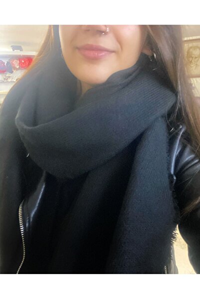 sema aksesuar Eșarfă-șal din țesătură acrilică neagră