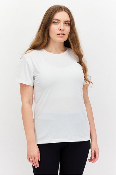 Reebok Women Sportswear Fit Short Sleeves Training Top, Off White