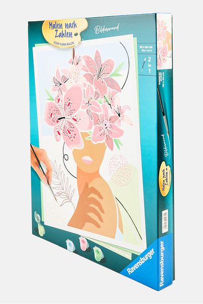 RAVENSBURGER Paint by Numbers 20235 - Flowers on my Mind, White Combo