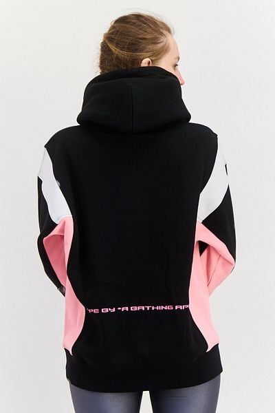 Aape By A Bathing Ape Women Textured Hooded Sweatshirt, Black