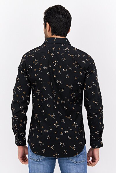 Perry Ellis Men Stretch Fit Long Sleeves Floral Print Casual Shirt, Multicolor