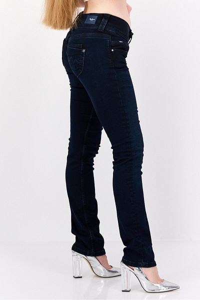 Pepe Jeans Women Straight Fit Solid Stretchable Jeans, Navy