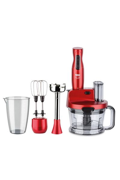Fakir Mr Chef Quadro Blender Set - Red, 4-in-1 Multi-Functional Kitchen Appliance