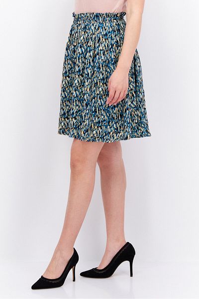 Esprit Women Allover Print Pull-on Mini Skirt, Green Combo