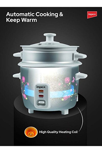 İMPEX 0.6L Electric Rice Cooker Automatic Cooking Keep Warm Aluminum Inner Pot 350W RC2805