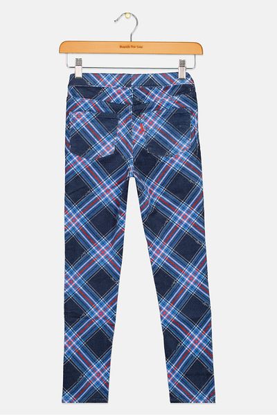 Levi's Kids Girl Regular Fit Allover Print Pants, Navy Combo