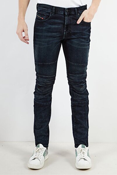 Diesel بنطلون جينز رجالي ضيق قابل للتمدد وقابل للغسل، جينز أسود