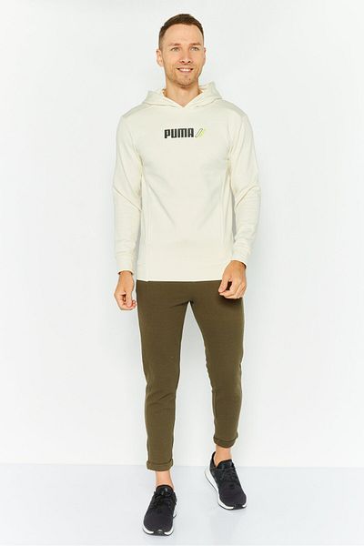 Puma Men Sportswear Fit Brand Logo Training Hoodie, Off White