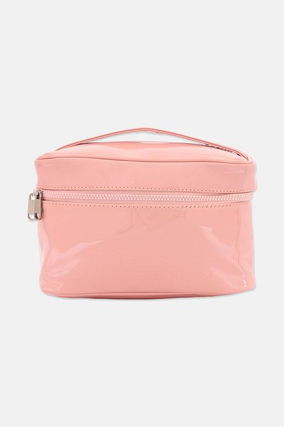 French Connection Women Brand Logo Cosmetic Pouch, Light Pink