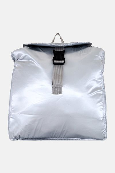 Muy Mucho Women Plain Backpack 40 H x 36 L x 12 W cm, Sliver