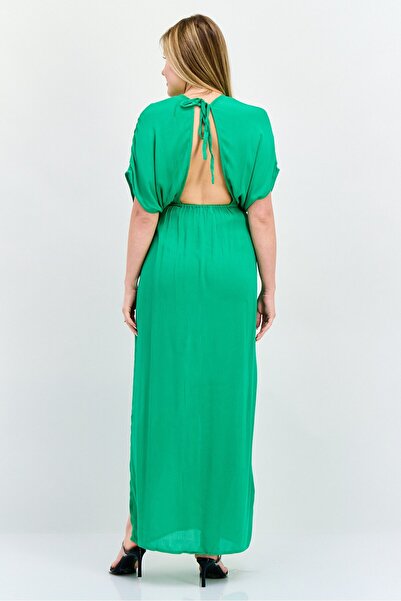 NA-KD Women Solid Maxi Dress, Green