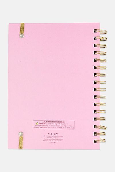 Votum Butterfly Print Chunky Spiral Notebook, Pink Combo