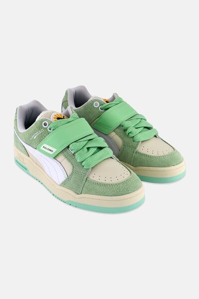 Puma x Palomo حذاء سليب ستريم للأولاد للأنشطة الخارجية برباط، مجموعة خضراء