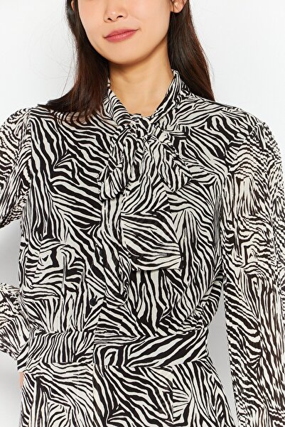 Michael Kors Women Animal Print Playsuit, Black Combo