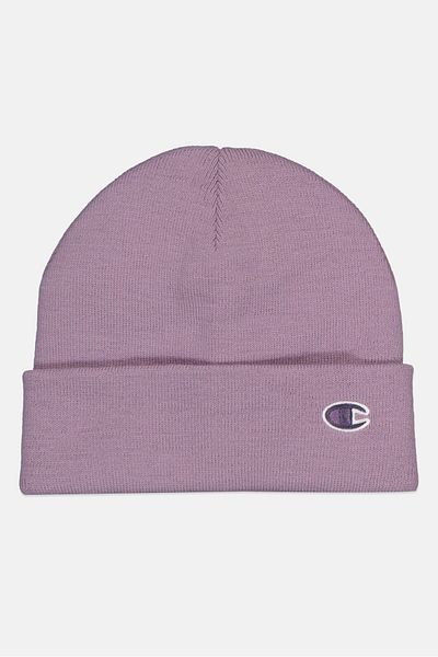 Champion Women Embroidered Logo Beanie Hat, Dark Mauve