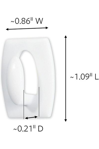 COMMAND 17006CLR-ES  MINI CLEAR HOOKS W / CLR STR