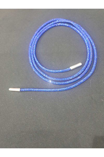 ESRA ŞELEM Blue Color Crystallized Rhinestone Tracksuit and Sweatshirt Hood Rope Rhinestone Rope Ribbon Cord Laces