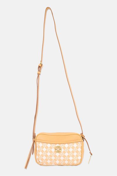 Fossil Women Embroidered  Cross Body Bag, 16 H x 23 L x 6 W cm, White