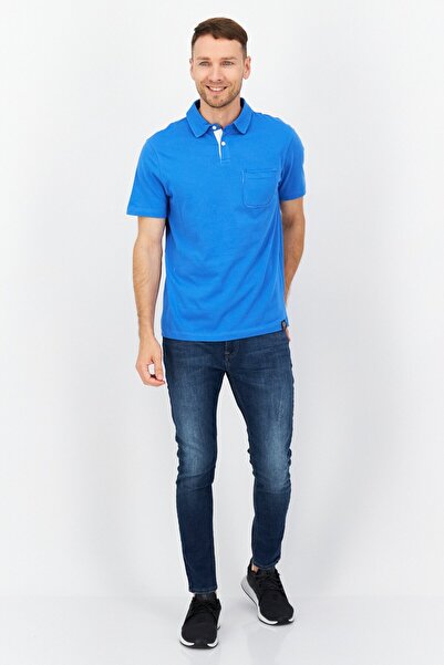 Vince Camuto Men Regular Fit Embroidered Logo Short Sleeves Polo, Blue