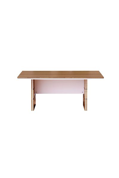 Mahmayi Zelda Conference Table | Office Conference cum Meeting Table, Natural Dijon Walnut_180cm