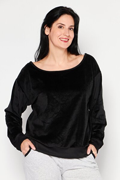 Michael Kors Women Boat Neck Long Sleeve Plain Sweater, Black