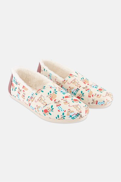Toms Women Slip On Casual Shoes, Beige Combo