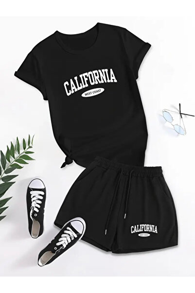 Frisson طقم نسائي مكون من قطعتين بطباعة كاليفورنيا - مجموعة أنيقة ومريحة