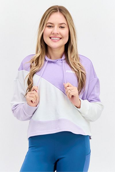Puma Women Sportswear Fit Long Sleeve Outdoor Hooded Sweatshirt, Lilac