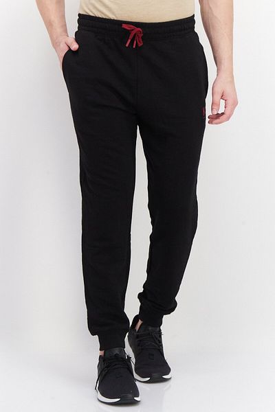 Kenneth Cole Men Sportswear Fit Brand Logo Sports Training Jogger Pants, Black