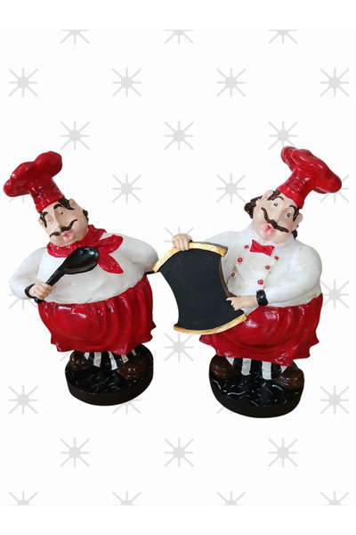 RENKLİMASALTASARIMLAR AŞÇI BÜYÜK KARA TAHTALI VE KAŞIKLI 2 Lİ SET  BİBLO