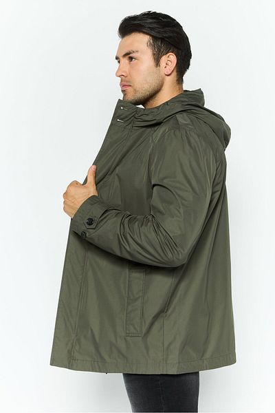 Geox Men Solid Windbreaker Jacket, Dark Olive