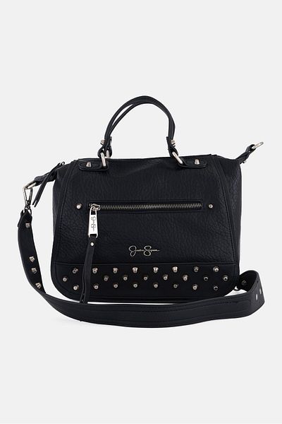 Jessica Simpson Women Brand Logo Satchels Bag 27 L X 22 H X 7 W Cm, Black