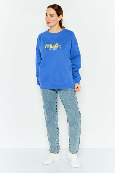 Misfit Women Crew Neck Graphic Print Long Sleeves Sweatshirt, Blue