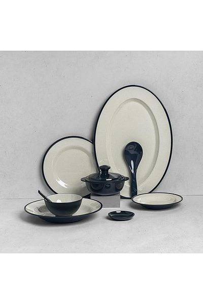 cc bin shihon Premium Melamine Dinner Set 40 Pieces Service for 6 Melamine Plates Set Healthy Melamine Dinner Set
