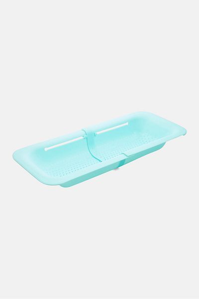 Cook With Color Over The Sink Expandable Colander, Light Blue