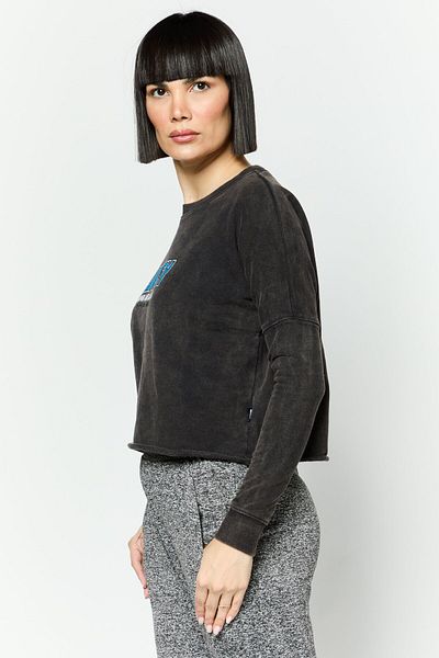 Hurley Women Sportswear Fit Long Sleeve Outdoor Sweatshirt, Black Combo
