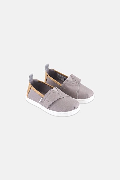 Toms Toddlers Boy Alpargata Velcro Closure Shoes, Grey