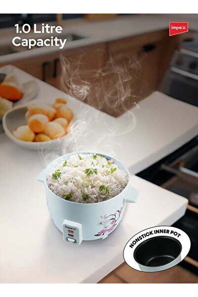İMPEX 1L Electric Rice Cooker Automatic Cooking Keep Warm Aluminum Inner Pot 400W RC2801