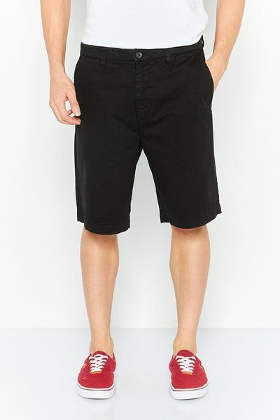 Diesel Men Solid Chino Shorts, Black