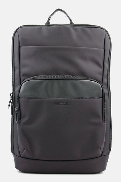 Tahari Men Solid Backpack 45 H x 32 L x 15 W cm, Black