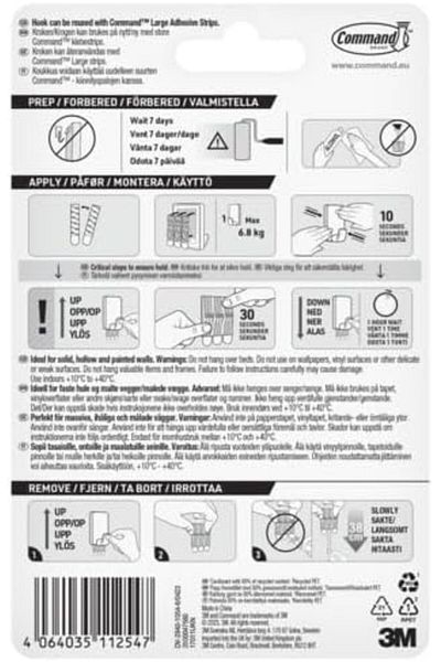 COMMAND ™ Utility Hook X-Large 17011 1HK+3S/PK