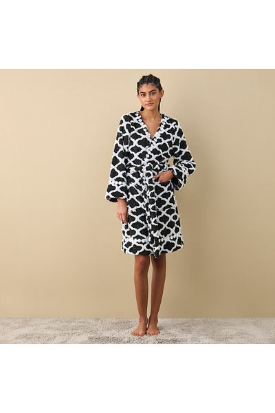 FAV Textured Robe with Tie-Up Belt and Pockets