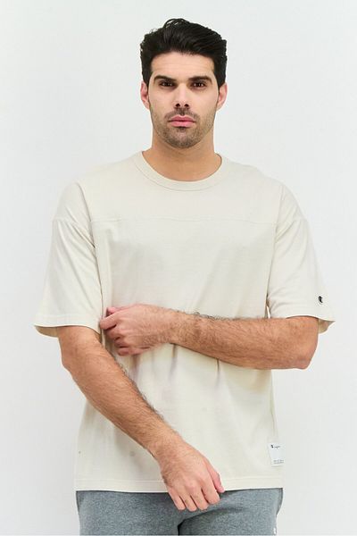 Champion Men Sportswear Fit Short Sleeves Training T-Shirt, Cream