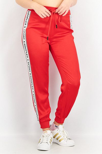 Kooples x Sport Women Sportswear Fit Training Pants Sportswear, Red Combo
