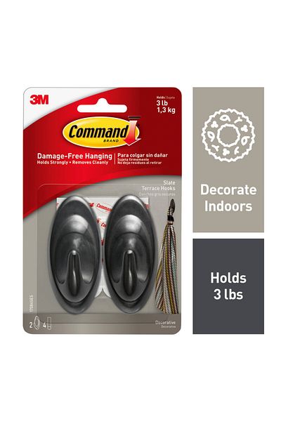 COMMAND 17086SES COMMAND(TM) SLATE TERR ACE HOOK