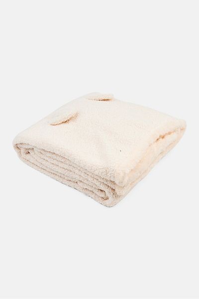 Muy Mucho Textured Blanket 140 X 170 Cm, Beige