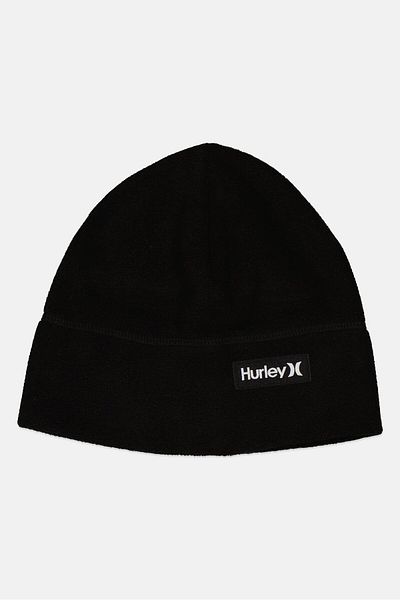 Hurley Men Brand Logo Beanie Hat, Black