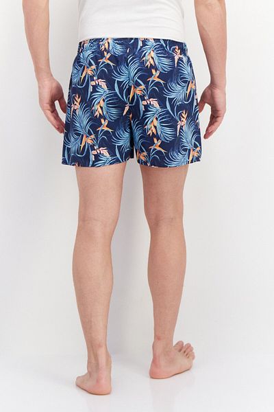 Caribbean Joe Men 3 Pcs Allover Print Woven Boxers, Turquoise Combo